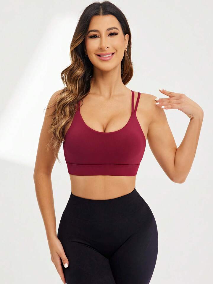 Sport Studio Wire-Free Cross Back Strappy Short Comfortable Shockproof Sports Bra