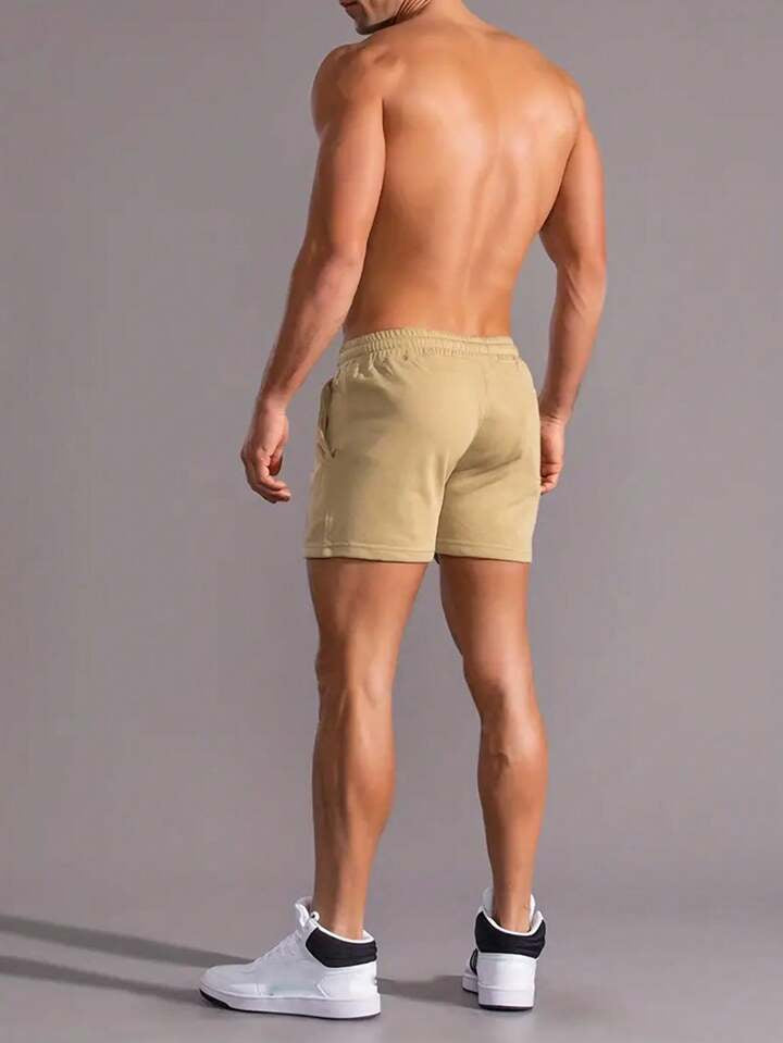Homme Loose Fit Men's Drawstring Waist Shorts With Slant Pockets