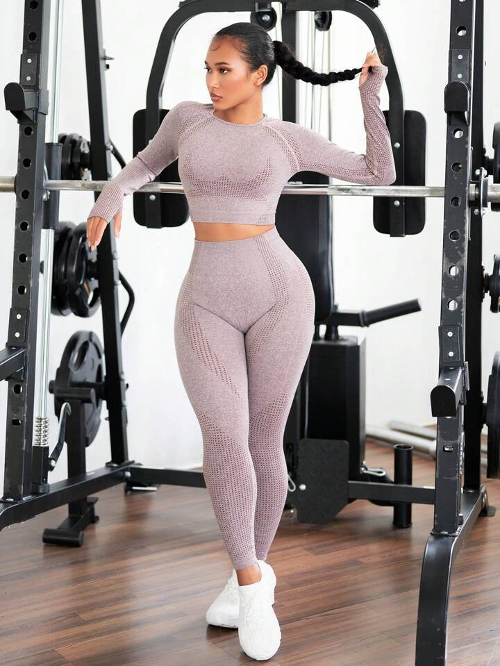 Raglan Sleeve Athletic Tracksuit Gym Clothes