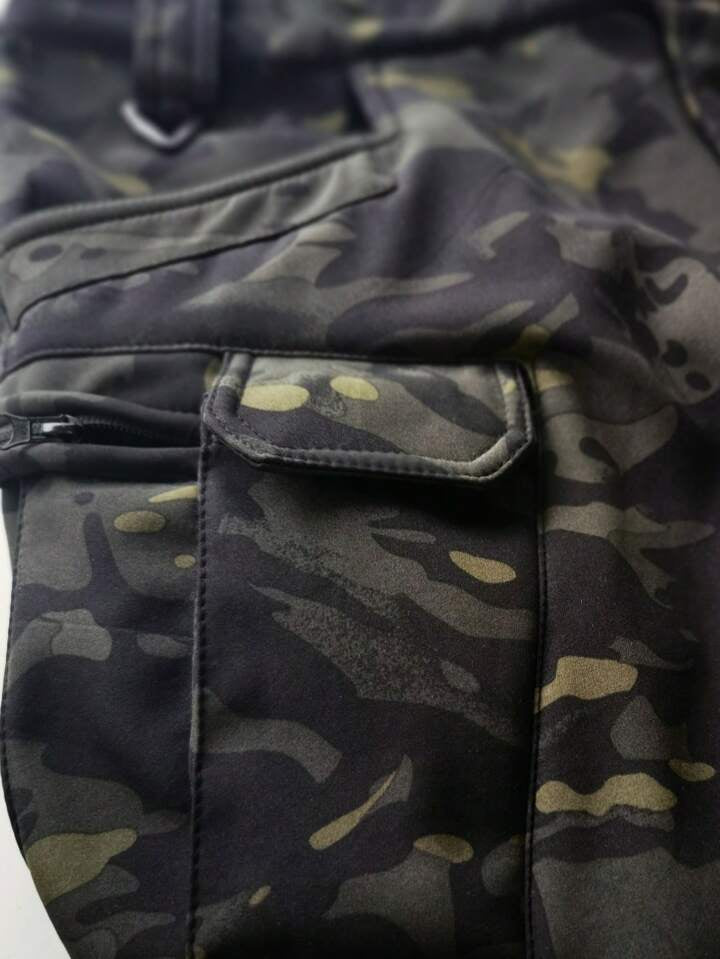 Men's Camouflage  Windproof And Waterproof Jacket And Pants Sports Suit