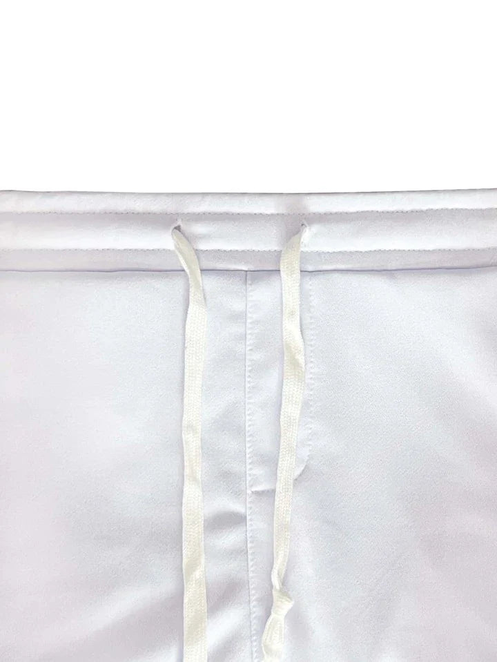 Homme Men Patch Detail Drawstring Waist Shorts